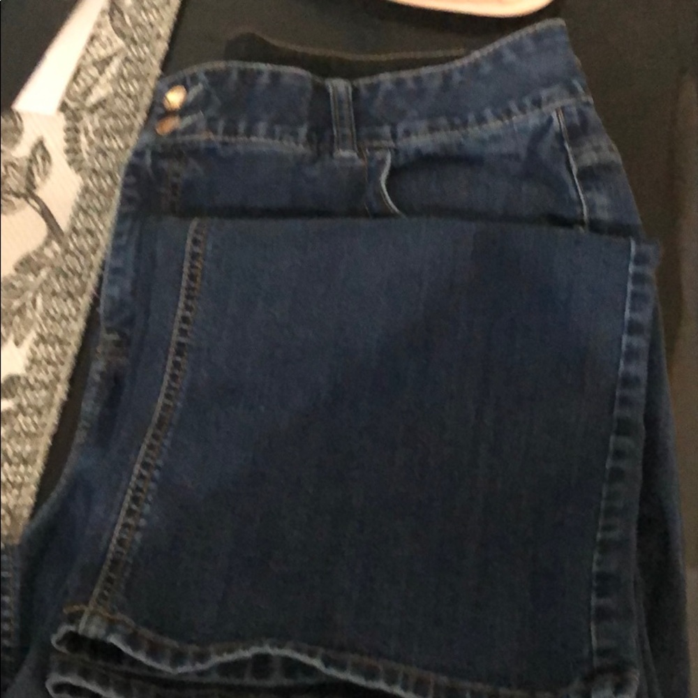 Boot cut jeans by Lane Bryant.